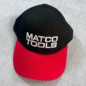 Matco Tools Hat Mens OSFM Black Red Winners Circle Snapback Baseball Cap Cotton